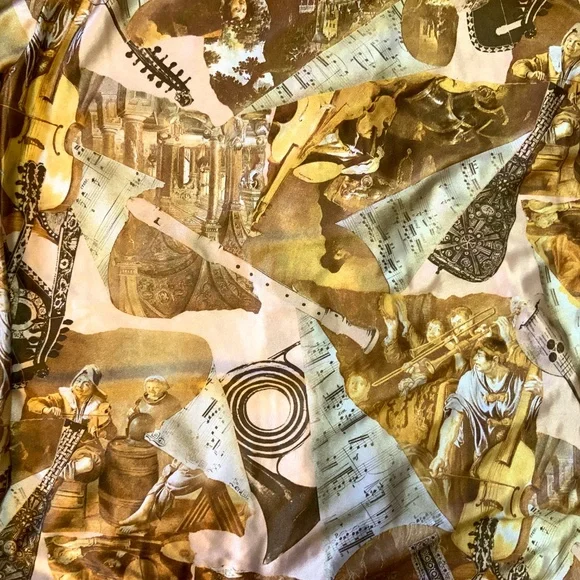 Sheeny '70s Disco shirt with Musicians in an Antique style. - Picture 3 of 4